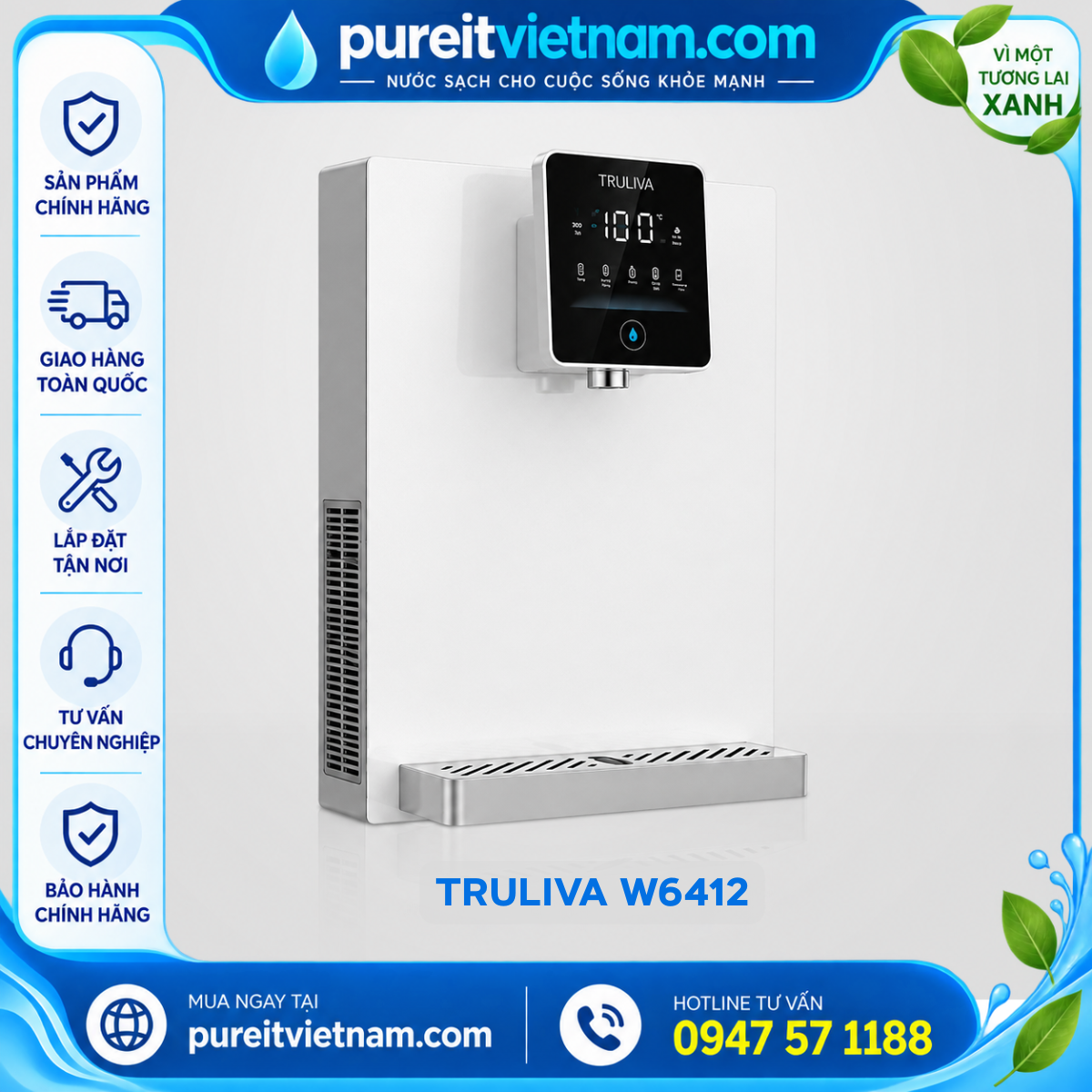 Máy nóng lạnh treo tường Truliva W6412